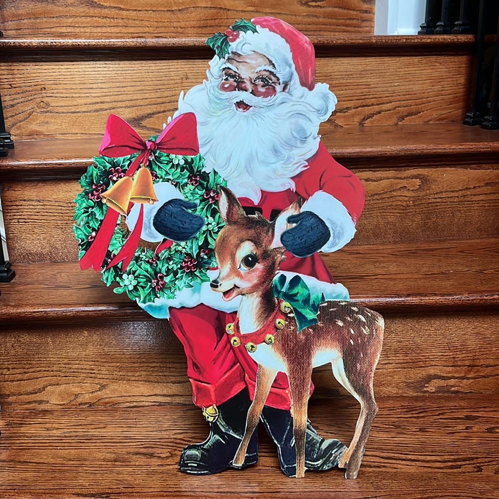 Cracker Barrel Multicolored Light Up Metal African American Santa